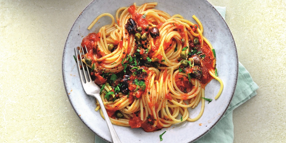 Recept Spaghetti alla Puttanesca Grand’Italia